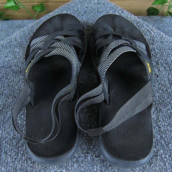 Teva Women's Strappy‎ Black Synthetic Sz 7 Medium Used 2025 - Picture 4 of 6